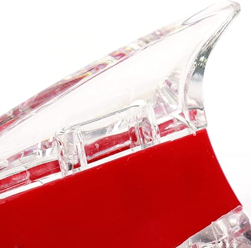 Miniatura 6 de Modengzhe Adorno de luz LED para techo de automóvil, decoración de antena de aleta de tiburón, color rojo (base de 4-34 x 2-12 pulgadas)