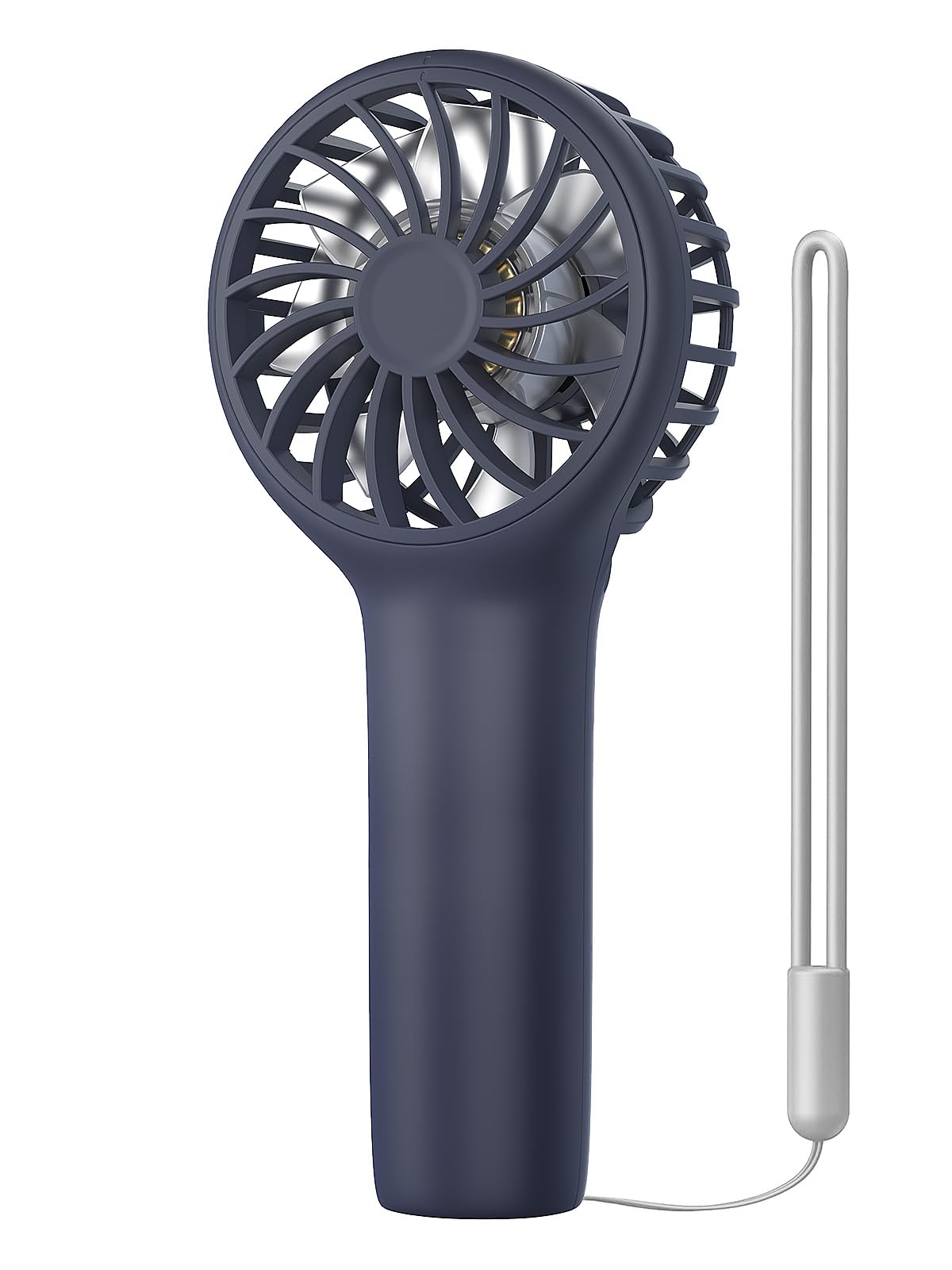 EasyAccMini Portable Fan,Handheld Fan,3 Speed Personal Small Makeup Fan 2000 Battery Hand Fan,Lightweight Washable USB Rechargeable Little Fan for Lash Stylish Girl Women Travel Gift Fan Navy blue