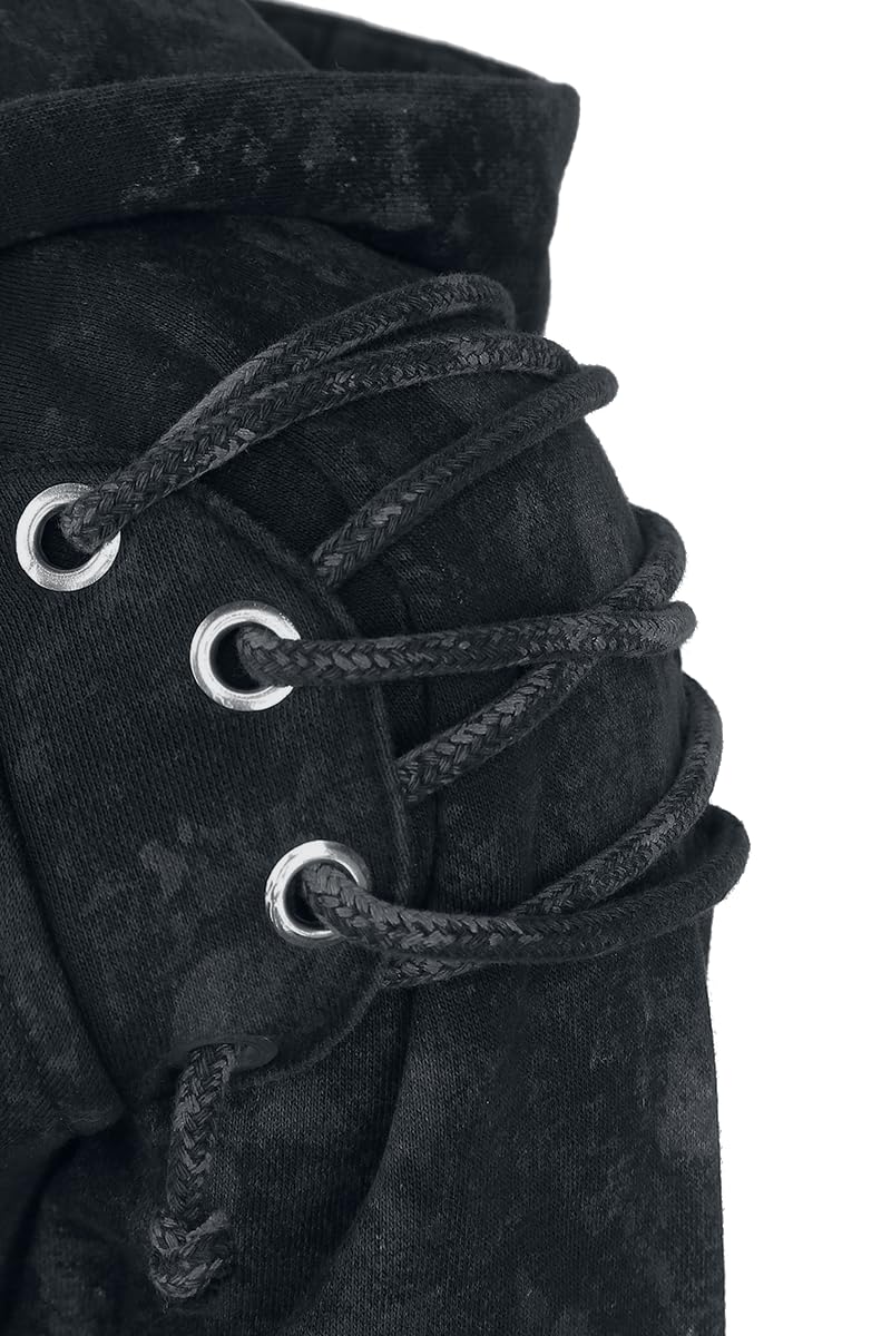 Rock Rebel by EMP Donna Maglione Grigio Scuro con Allacciatura