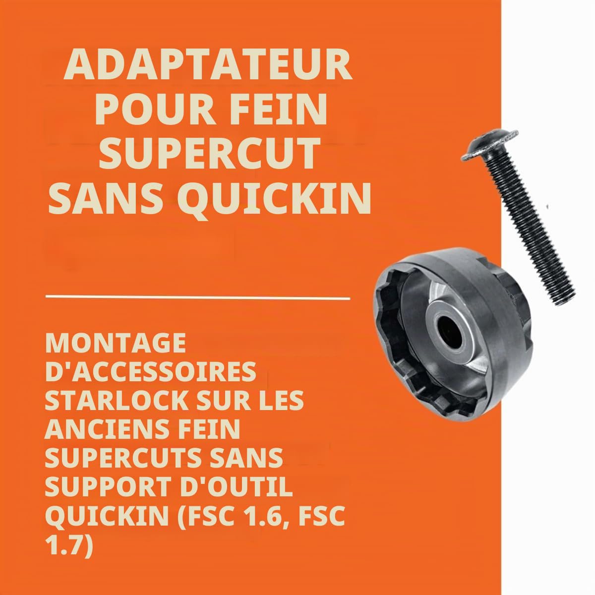 FEIN 35222952040 - Accessoires oscillants SL; Adaptateur pour SuperCut FEIN (sans système QuickIN), Accessoire, Oscillation
