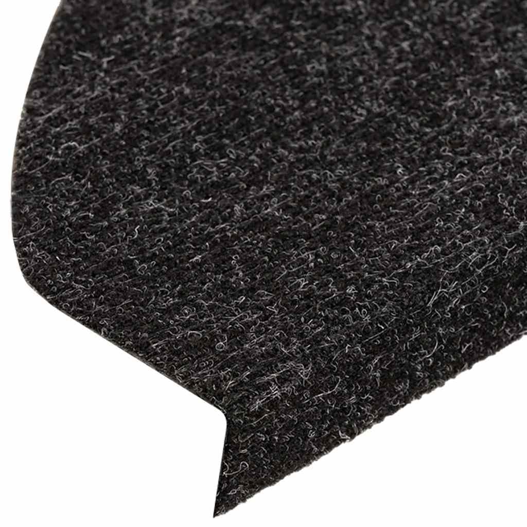 Alfombrillas autoadhesivas de fieltro punzonado, 15 unidades, 65 x 22,5 x 3,5 cm, color antracita