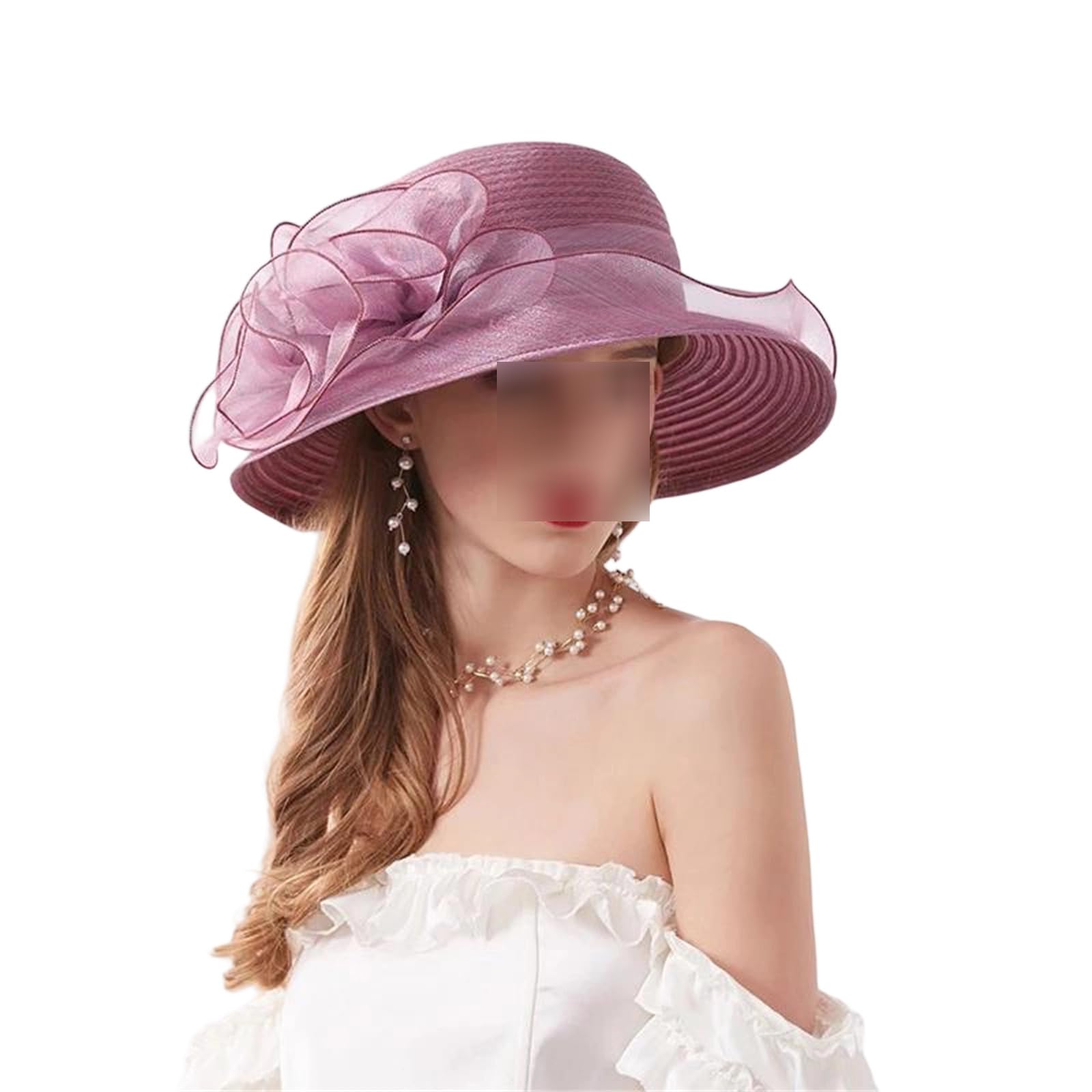 EYRMQWJPC Wide Brim Sun Hat, Women's Straw Sun Hat Wide Brim Protection Multicolor(1)
