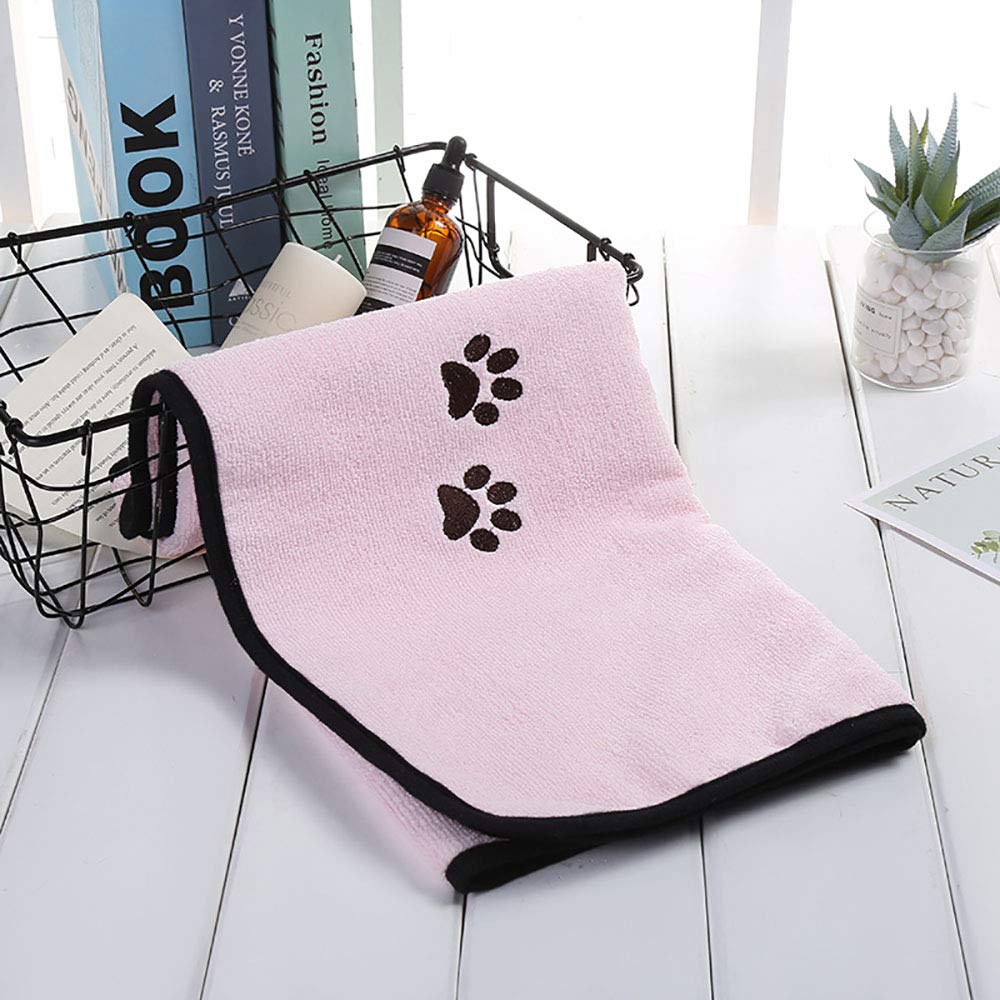 Serviette pour Animaux, Serviette de Bain pour Chien Soft Touch Super Absorbant Cat Séchage Serviette en Microfibre Patte Imprimée