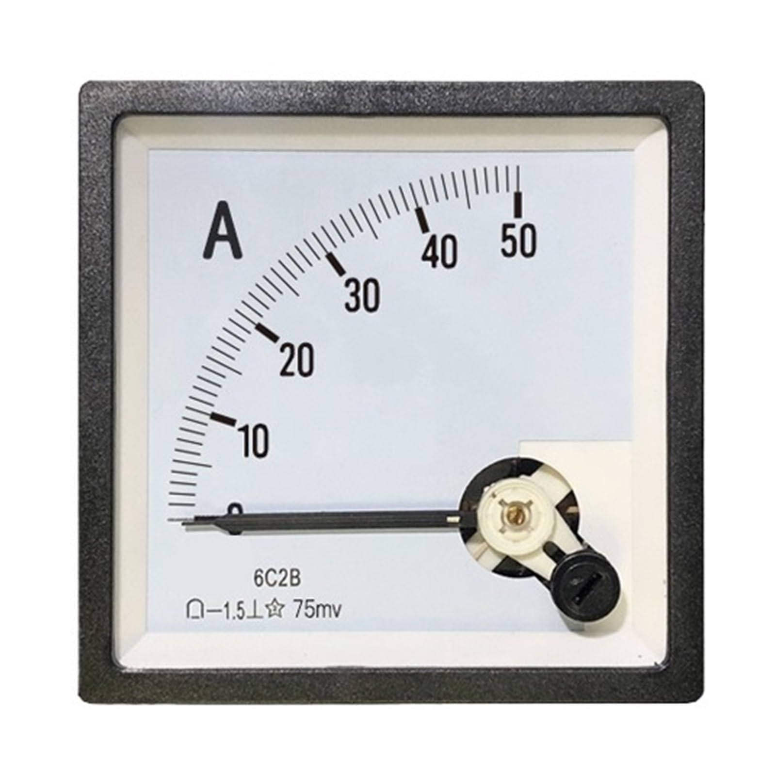 HEXEH 6C2B Amperometro CC 75mv Amperometro Diretto 10a 20a 30a 80 * 80mm Puntatore CC cp80(Size:DC 10A)