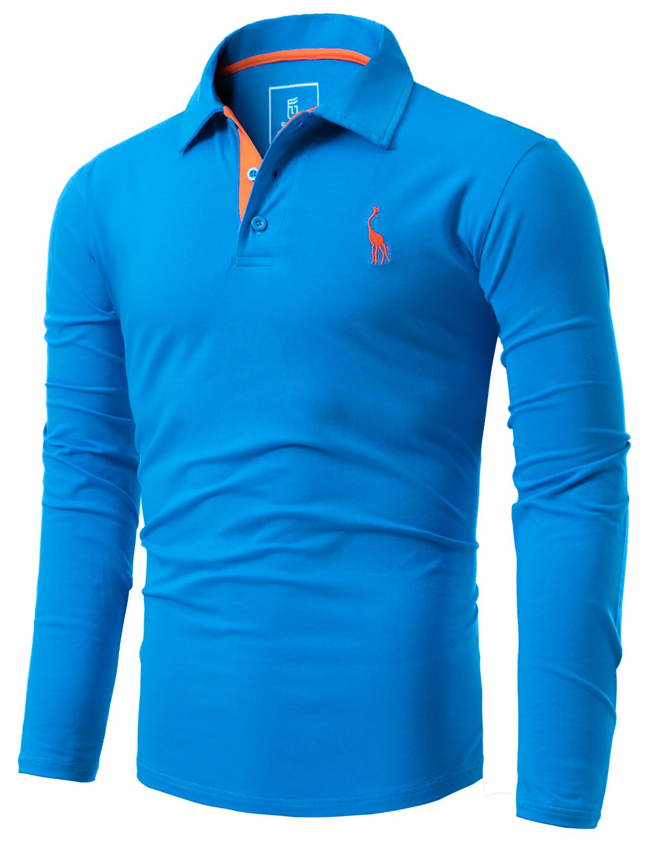 GLESTORE Polo Uomo Manica Lunga Maglietta Uomo T-Shirt Cotone Polo Lavoro Uomo