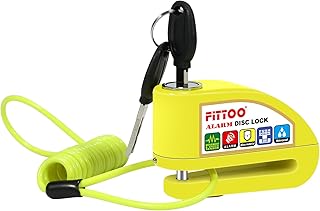 FITTOO Motorcycle Lock, Anti-Theft Alarm Disc Brake Lock, Moped Disc Brake Lock, Scooter Disc Brake Lock, Bike Disc Brake ...