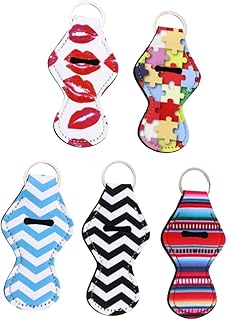 minkissy 5 Peças Bolsa Porta-Chaves Porta-Chaves Bolsa De Batom Porta-Chaves Porta-Chaves Caixa De Batom Porta-Chaves Porta-Bálsamo De Batom Porta-Bálsamo Labial Porta-Batom
