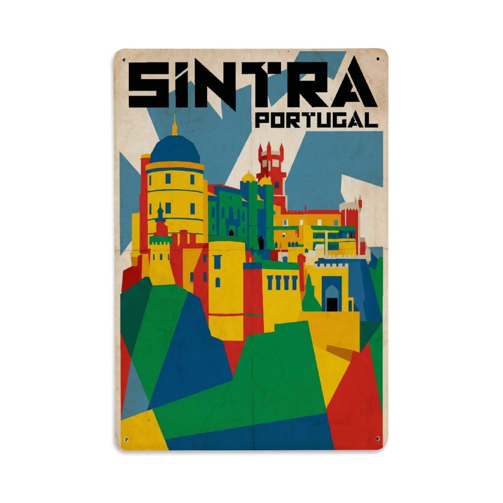 Travel Retro Portugal Sintra Metal Tin Sign