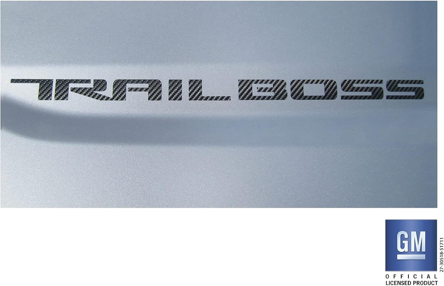 Chevy Silverado Carbon Fiber Trail Boss Hood Lettering Decals 2019-2026 Set of 2 GM Licensed