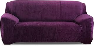 PETCUTE Housses de canapé Extensible Housse Canapé Velours 3 Places épais Couvre canapé couvertures Protecteur de Canape Violet