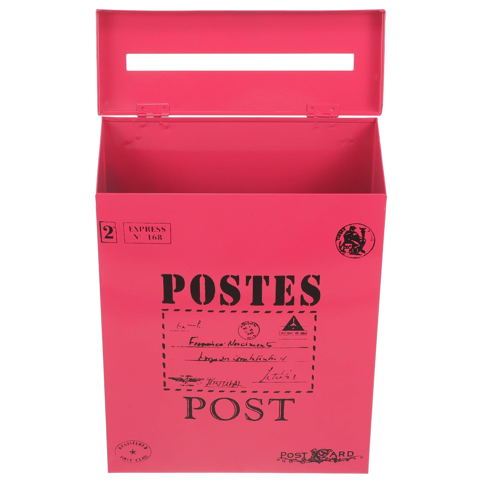 Boîte aux lettres rétro américaine rose pour courrier et journaux
