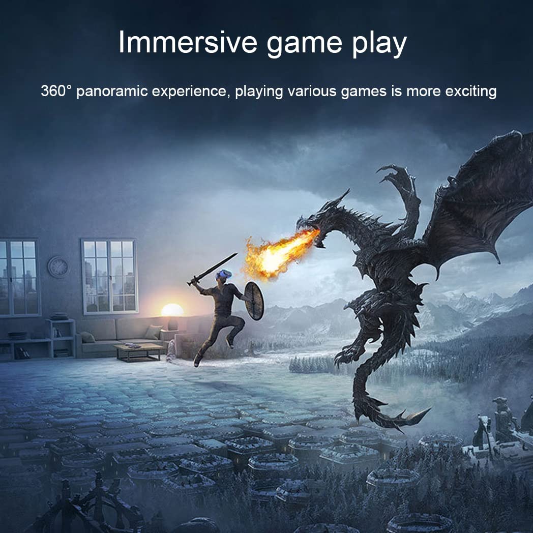 Occhiali VR, Visore Realtà Virtuale, Cuffie 3D VR Compatibile con Tutti Gli, Lente Regolabile per Film e Giochi 3D, per iPhone 13 Pro Max/13 Pro/13/12/11, per Samsung Galaxy S21, Huawei, Xiaomi