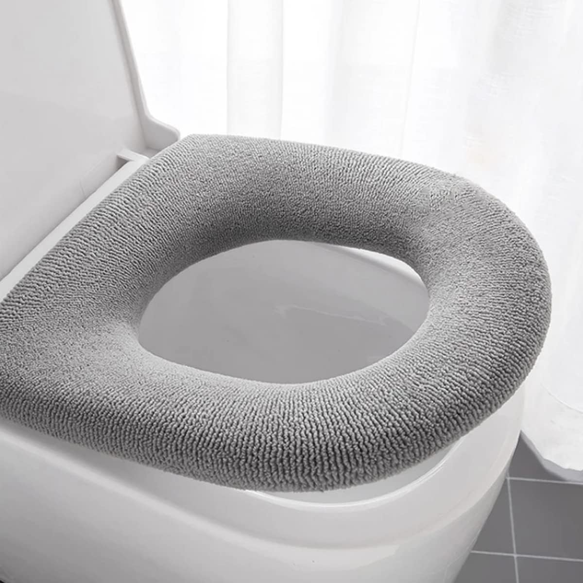 Winter Toilet Seat Cover Washable and Reusable Toilet Seat Mat Soft and