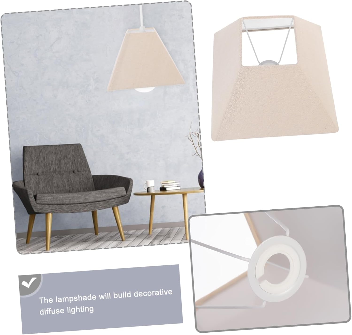 1pc Cloth Lampshade for Table Lamps Decorative Light Shade Simple Design for Warm Decor Housewarming Present