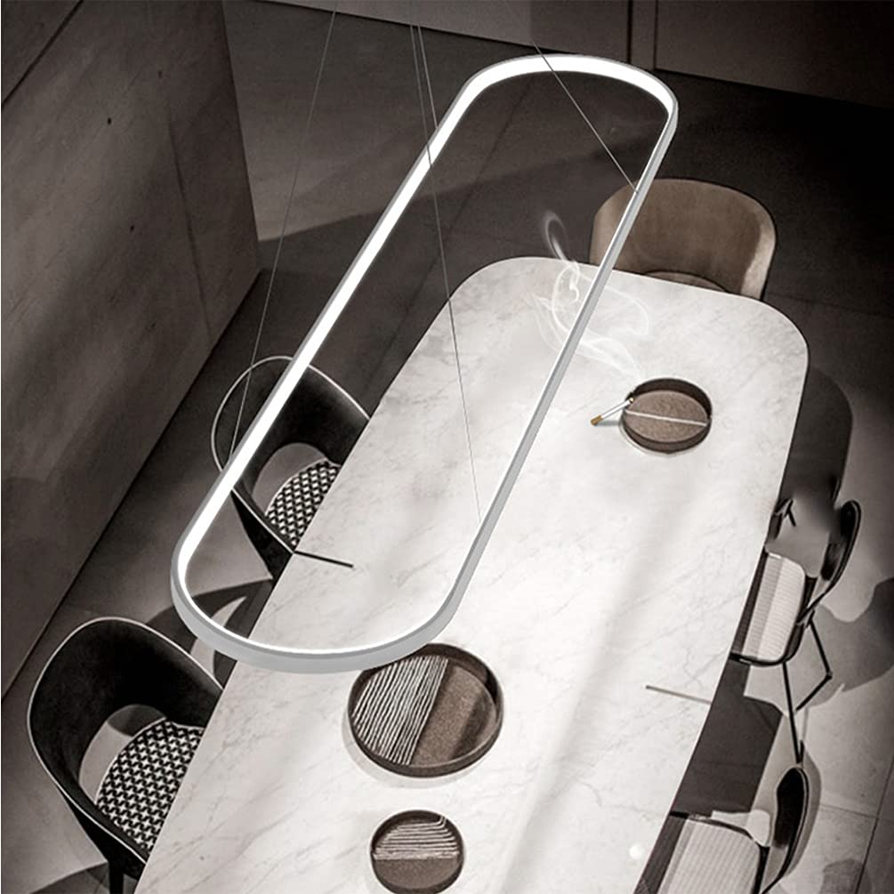 DDYY Moderne eettafel hanglamp led dimbaar gouden hanglamp ovaal in hoogte verstelbare kroonluchter met afstandsbediening 33 W eetkamer hanglamp creativiteit keuken woonkamer lamp verlichting licht lengte 70 cm DDYY Moderne eettafel hanglamp led dimbaar gouden hanglamp ovaal in hoogte verstelbare kroonluchter met afstandsbediening 33 W eetkamer hanglamp creativiteit keuken woonkamer lamp verlichting licht lengte 70 cm