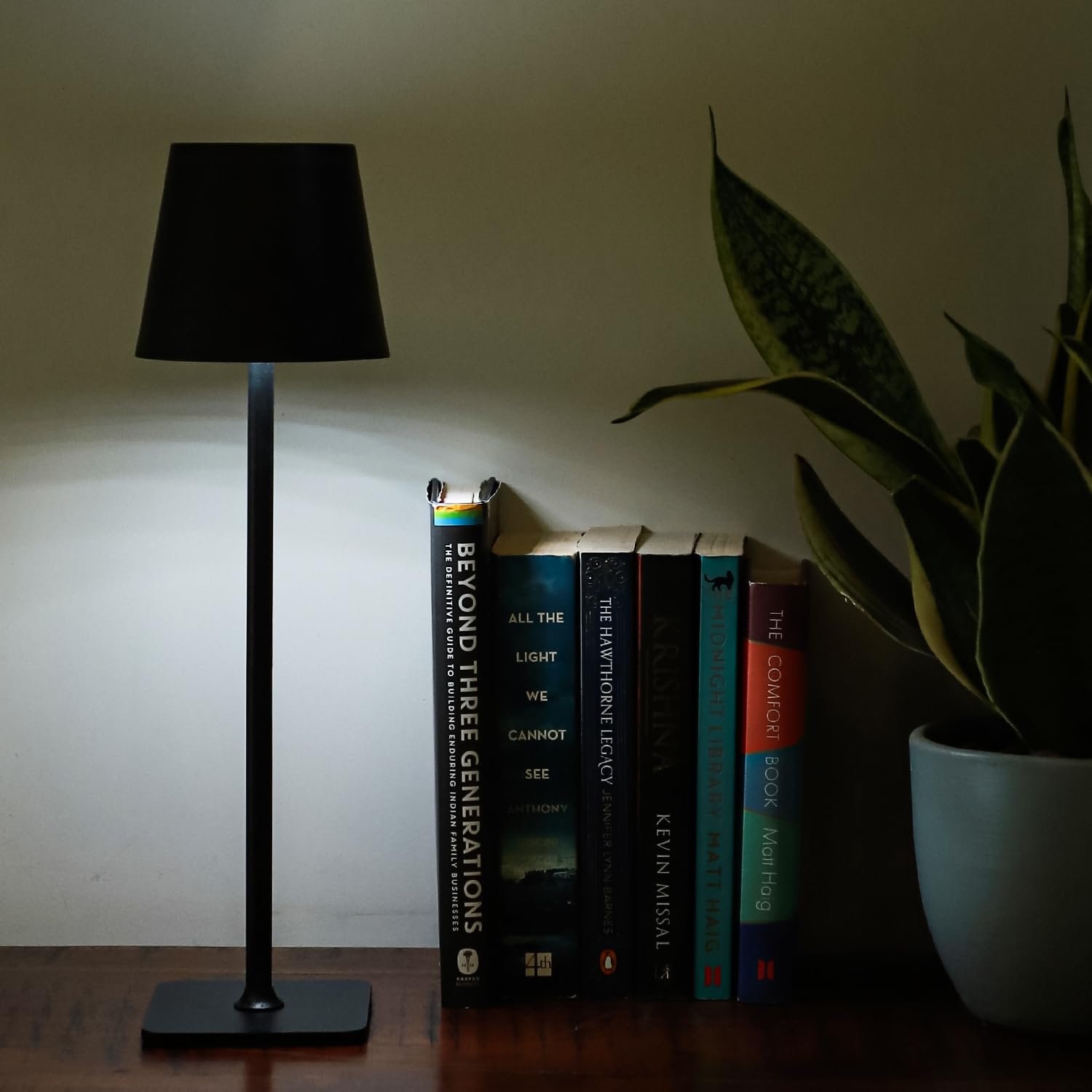 Lexton Desk Lamps Rechargeable Portable LED Table Lamp Cordless Luxury Modern Light LED Table Lamp for Home Decor, Restaurant (Pack of 1, Black) 1