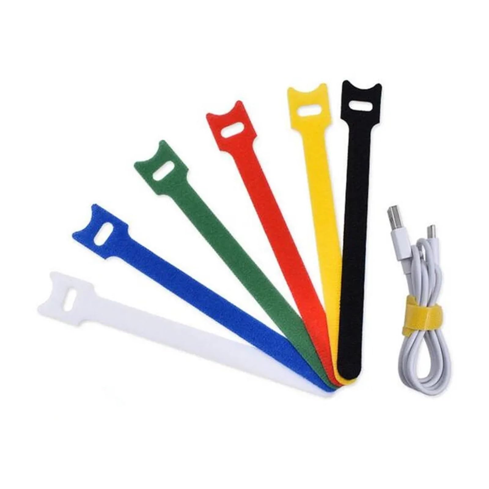 On1shelf Fascette Fermacavo Riutilizzabili 50 Pezzi: Nylon Con Chiusura A Strappo, Regolabili Per Organizzare Cavi