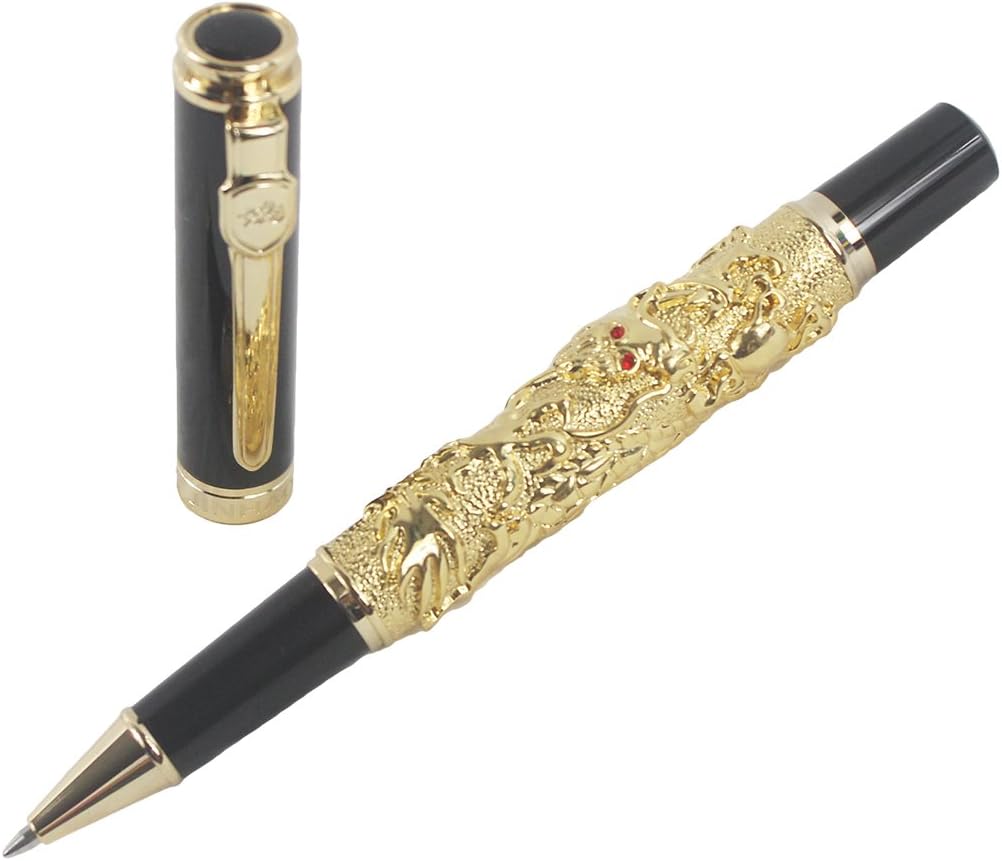 Collectible Auspicious Dragon Rollerball Pen - Gold