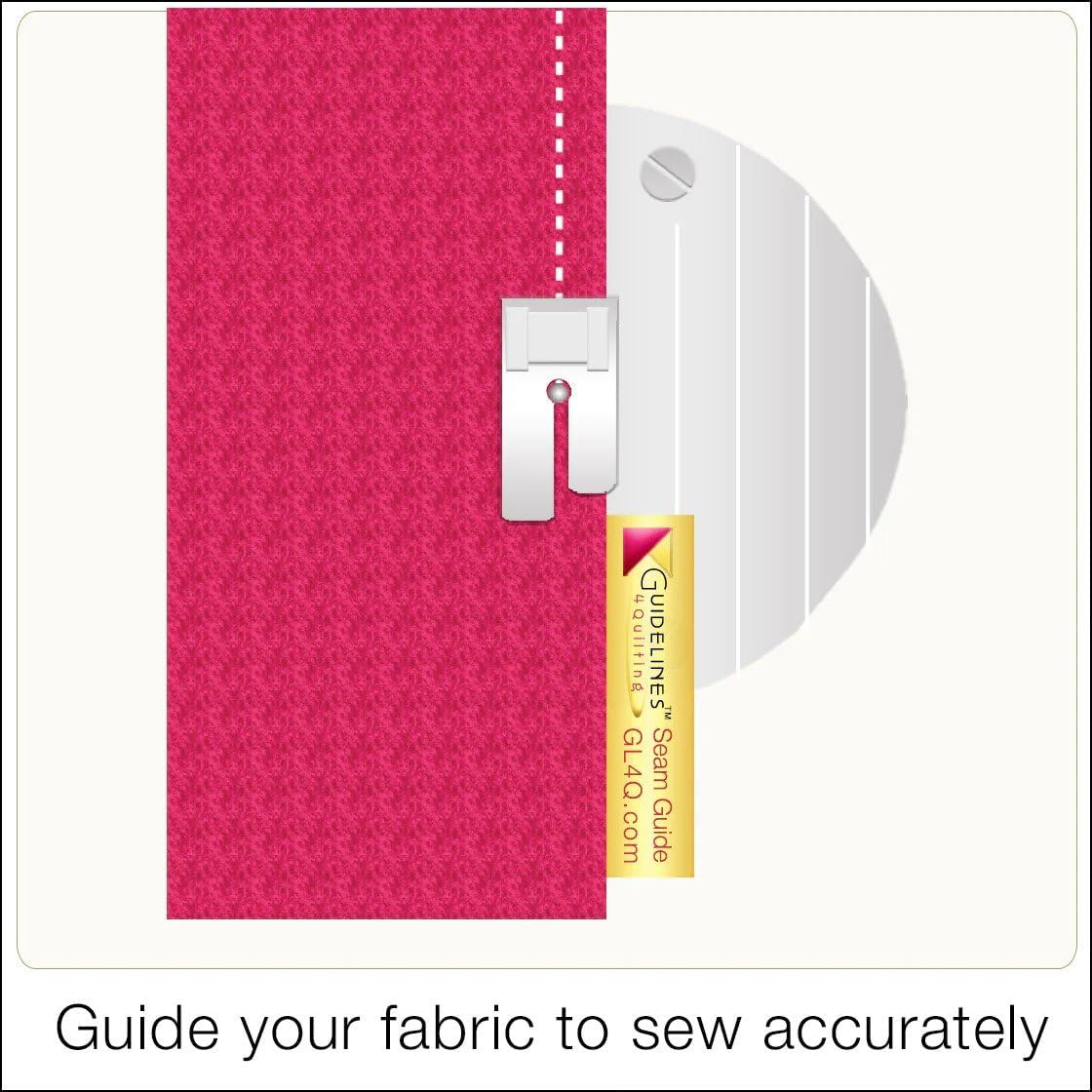 Guidelines4quilting - 6-Pack Seam Guides ½ x 2" x 1/32" - Peel & Stick - Removable Adhesive, Leaves No Sticky Residue - Guide Your Fabric to Sew Accurately - Ideal Height for Double Layered Fabric