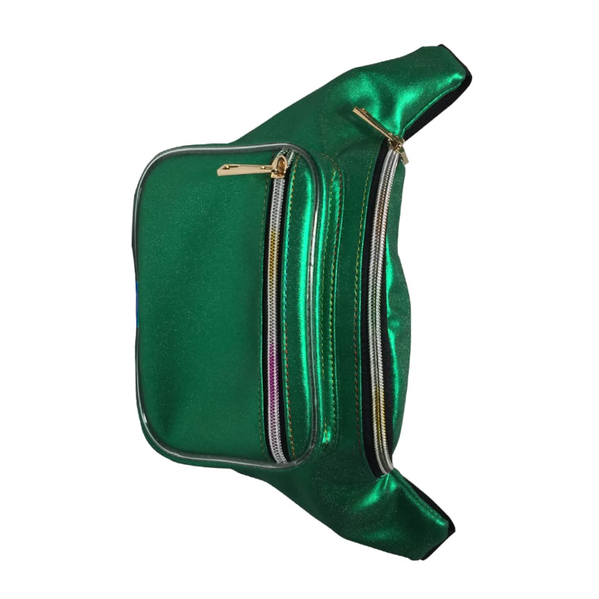 Holibanna Riñonera Holográfica Para Correr y Senderismo Bolsa De Cintura Brillante Verde