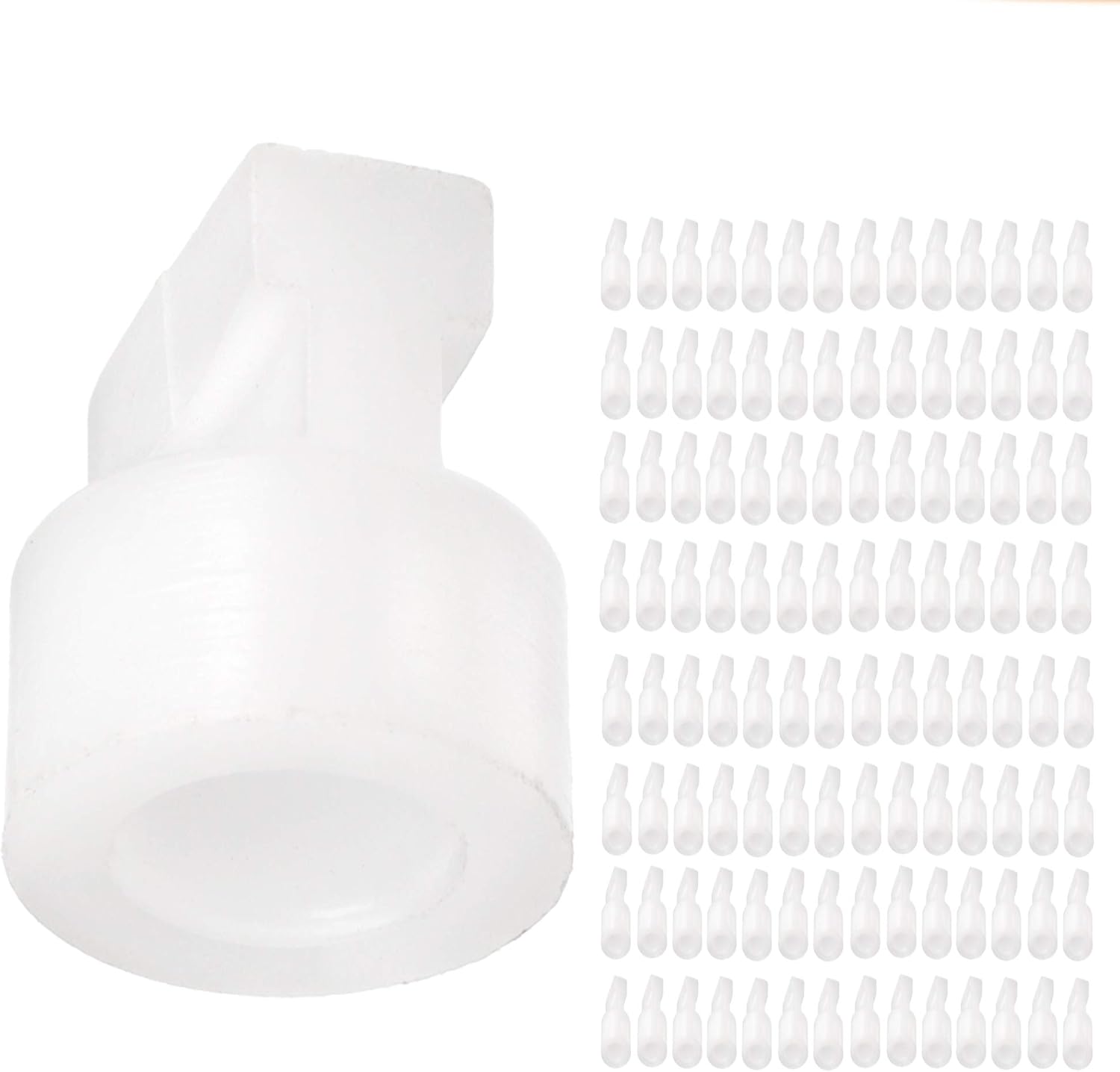 DMSE Wholesale Plastic Snap Glide Curtain Carriers Glides Sliders Slide, and Rollers (112 Pack)