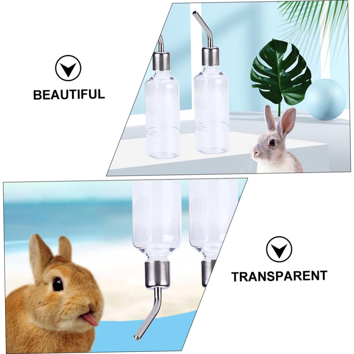 BESPORTBLE 3 Set Di Fontanelle Portatili Per Animali Domestici Silenziose Facili Da Installare Dispenser Dacqua Sospeso Per Criceti Cincillà Porcellini Dindia 2 Pezzi * 3