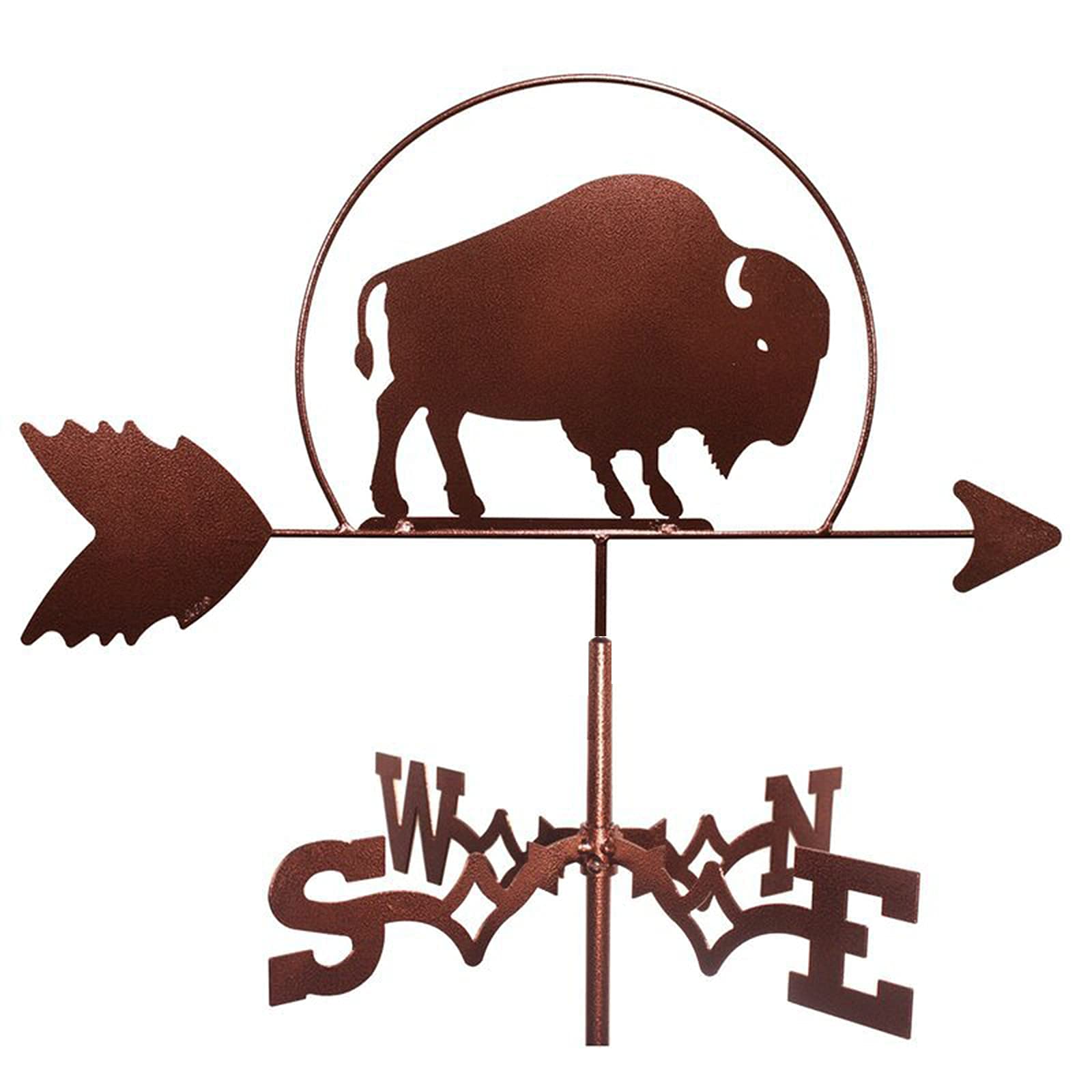 Decorative Weather Vane Garden Roof Mount Retro Durable Scene Weathervane Wind Direction Indicator for Yard Garden Stake Cupolas Farm Sheds (Color : Cow)