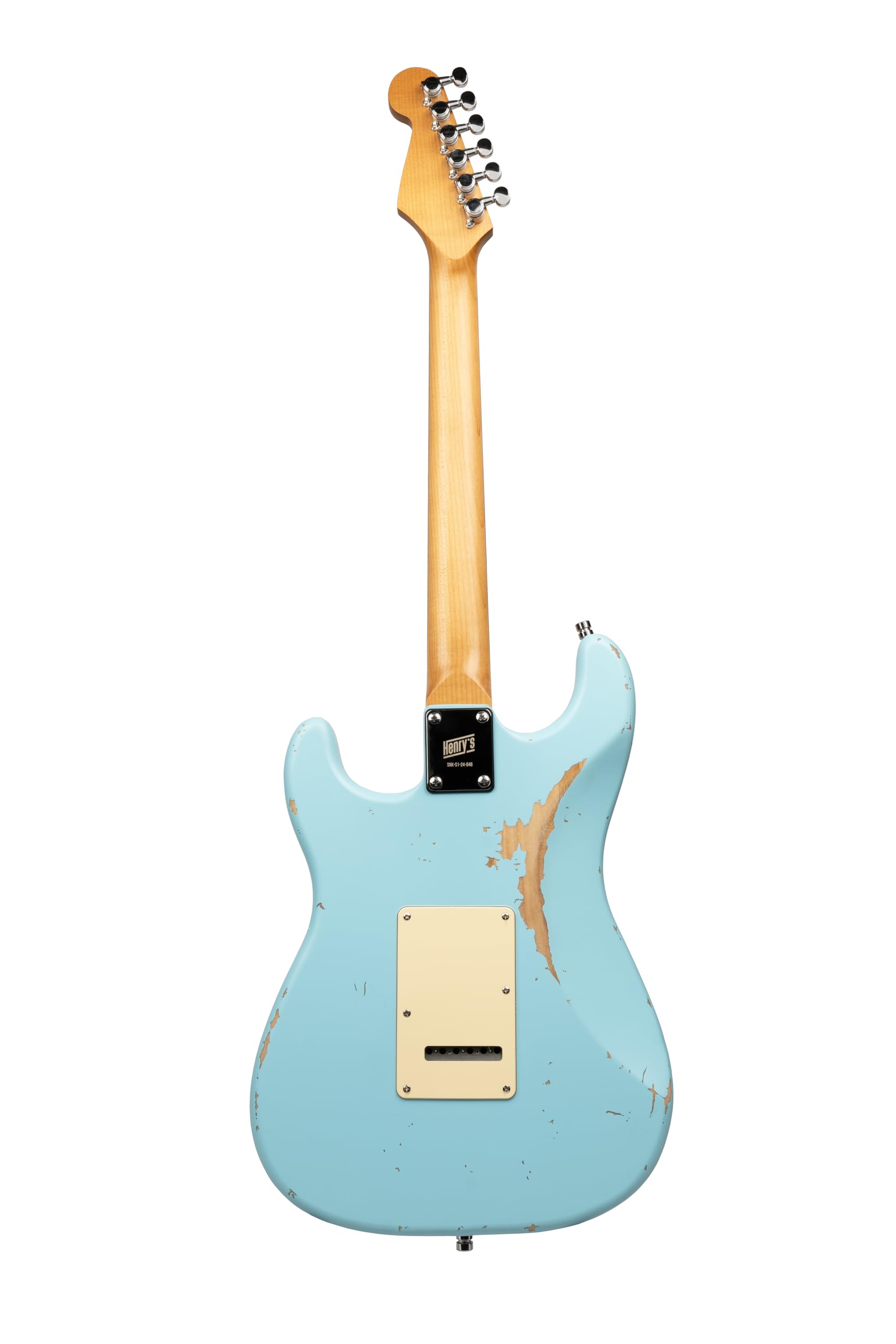 Henry’s ST-1 Python Strat Chitarra Elettrica - Blu - Chitarra Elettrica di Alta Qualità con Corpo in Paulownia - Manico in Acero Tostato - Pickup HSS e Interruttore a 5 Vie