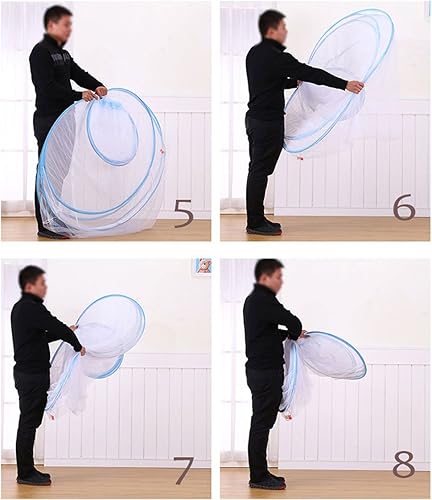 Miniatura 6 de Tienda de campaña plegable con mosquitera con parte inferior, paquete de cortinas mongolas para niñas, adultos, dormitorio, estudiantes