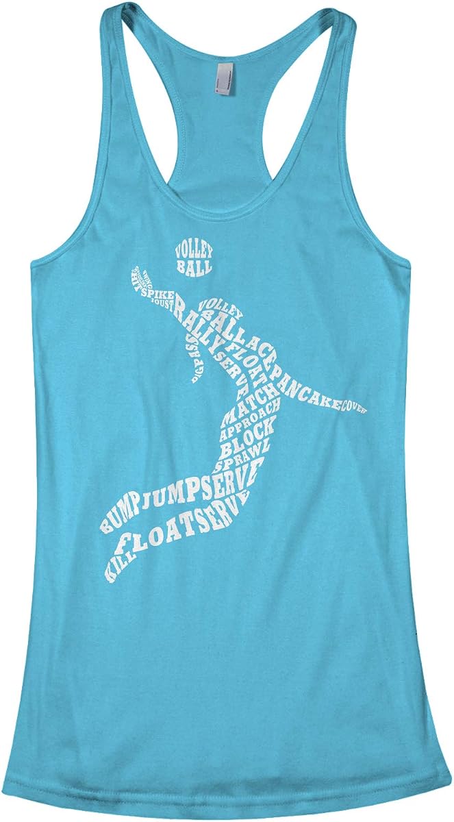 Camiseta sin mangas con espalda cruzada tipografía de jugadora de voleibol para mujer