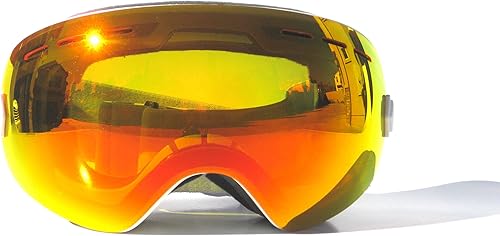 CRG Sports Gafas de esquí 100% protección UV sin marco para hombres, mujeres, adultos, serie T815S-175