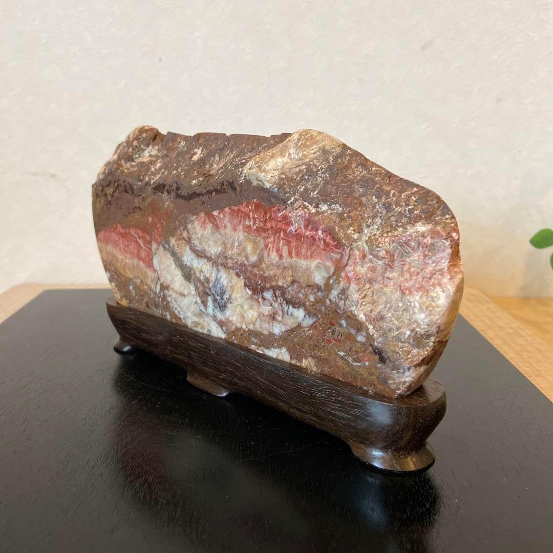 大垣赤坂金生山、紅更紗石、鑑賞石 美濃金生山 紅更紗石 鑑賞石 紅孔雀石 水石 suiseki 幻の銘石