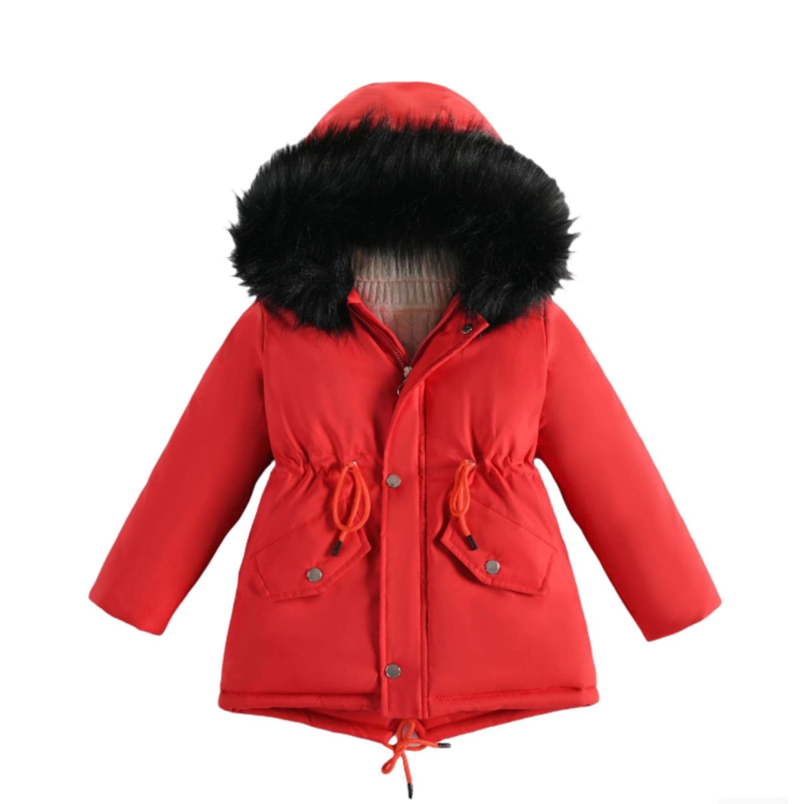 Generico Giubbotto Bambino Invernale,Cappotti Invernali Per Bambine Giacche Con Cappuccio Pesanti Abbigliamento Da Neve In Pile Per Bambini