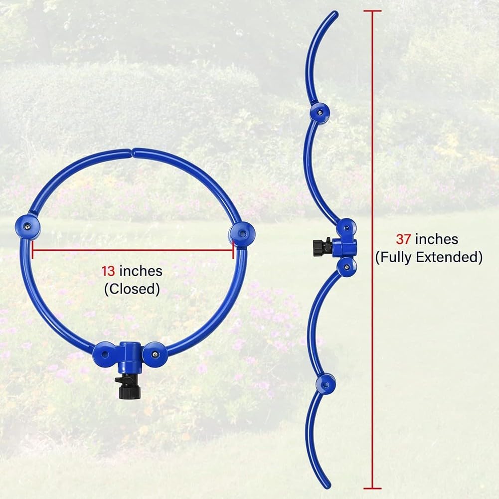 Sistema di irrigazione per alberi a 360 gradi con anelli circolari da 33 cm per sostenere una sana crescita di giovani alberi e arbusti (2 pezzi)