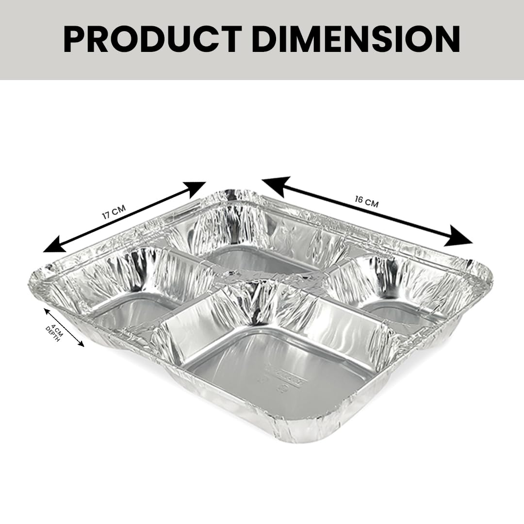 Claret Aluminium Food Container 4 CP Regular 700 ML | 4