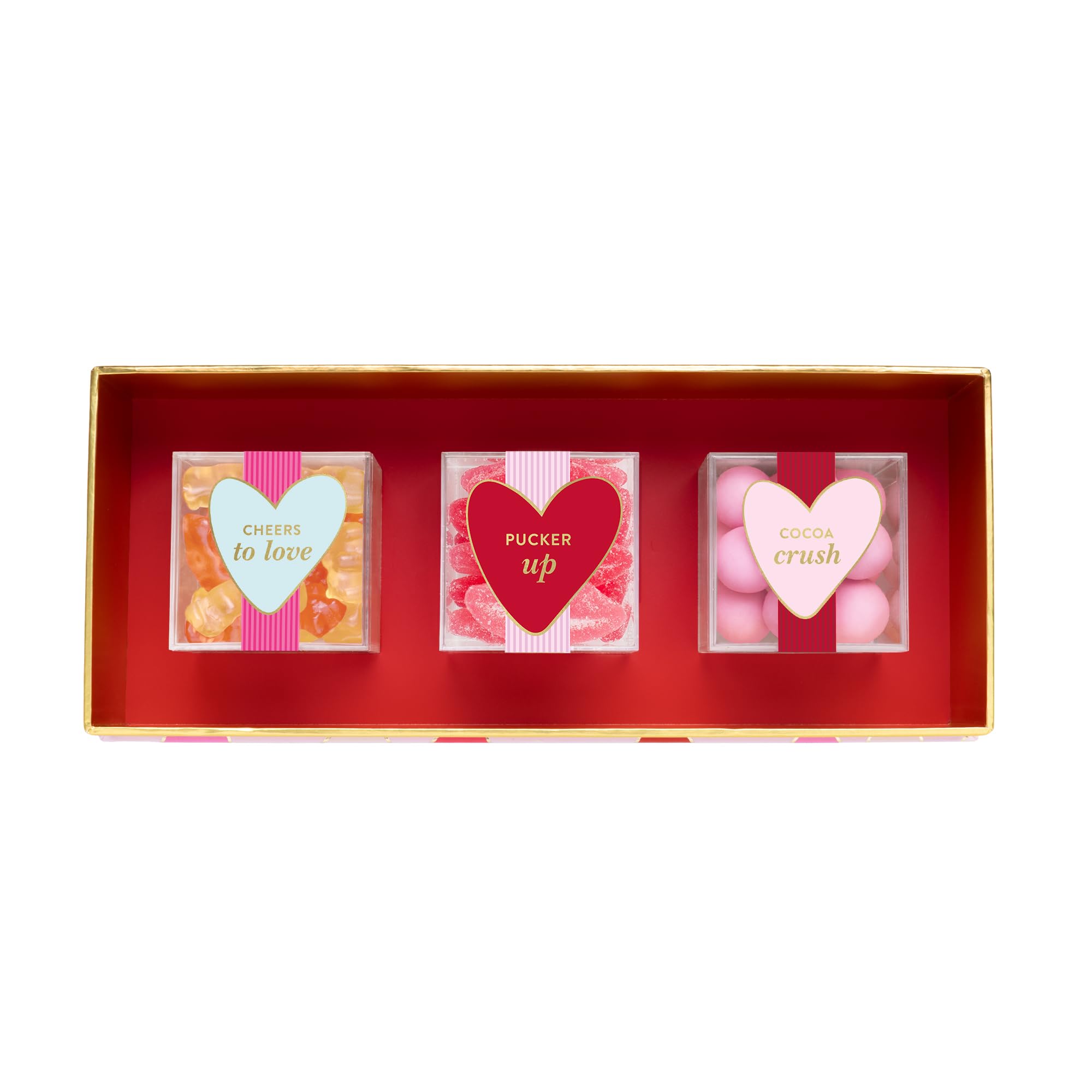 Amazon.com : Sugarfina XOXO 3 Piece Candy Bento Box | Champagne