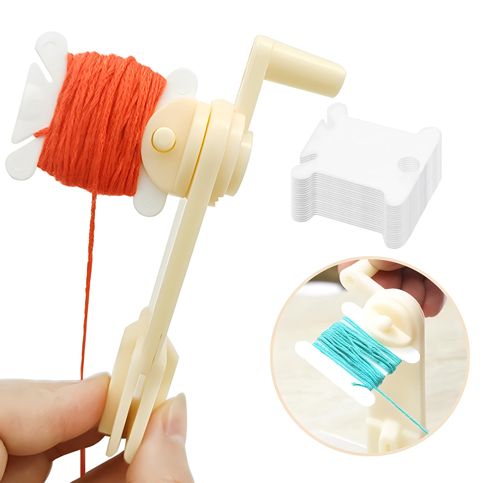 Lot De 50 Bobines En Plastique Pour Rangement Fil - Enrouleur Pour Fil à Broder, Laine, Couture - Vert