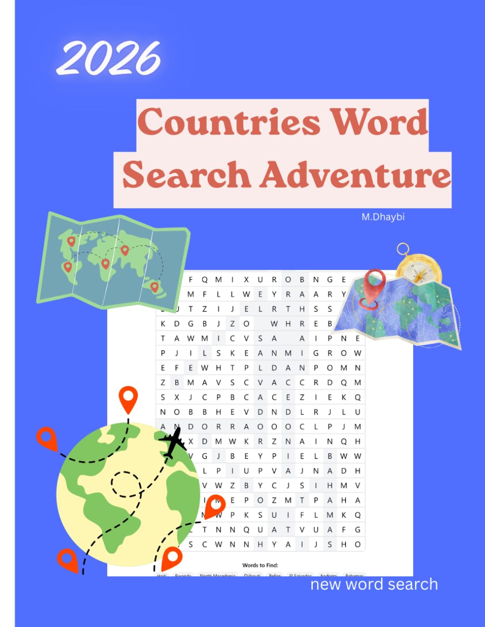 Countries Word Search Adventure: country word search book