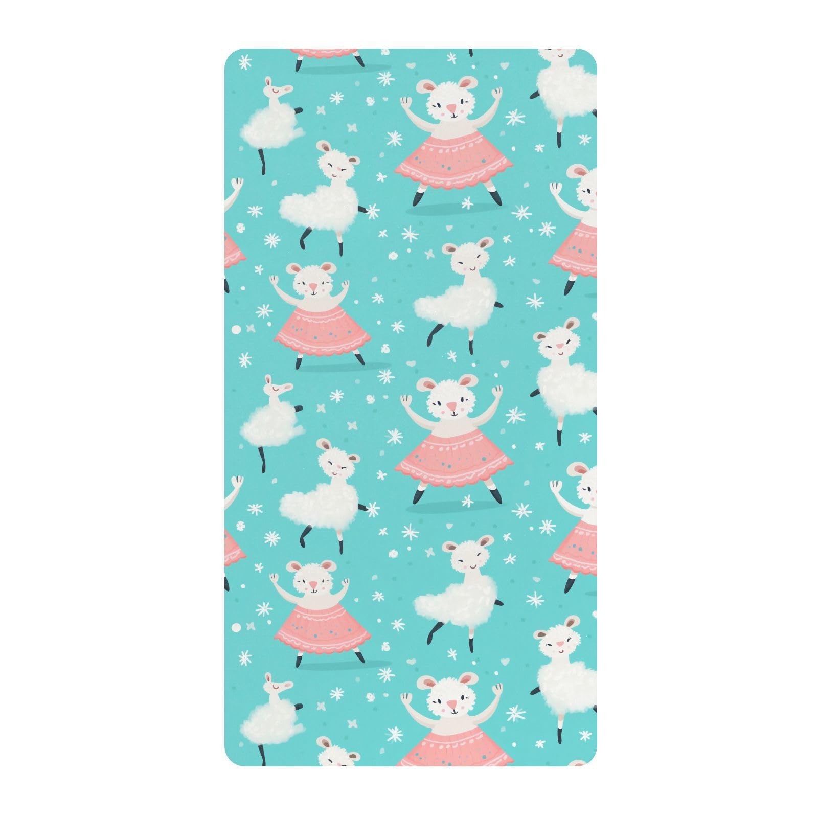 Drap-housse pour berceau de bébé Dancing Lamb pour garçons et filles - 71,1 x 132,1 cm