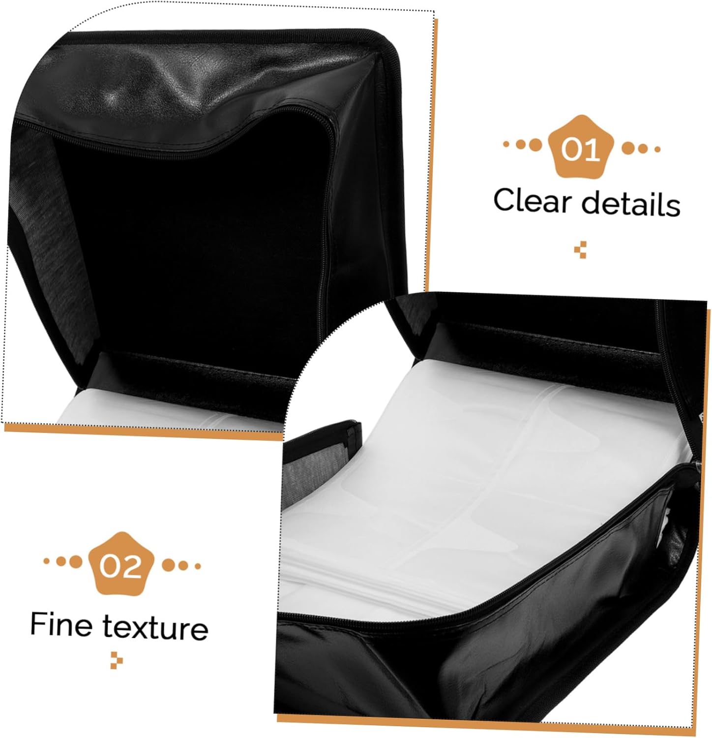 Zerodeko Large Cd Bag Storage Case Cd Holders Storage Case Pu Leather DVD Organizer