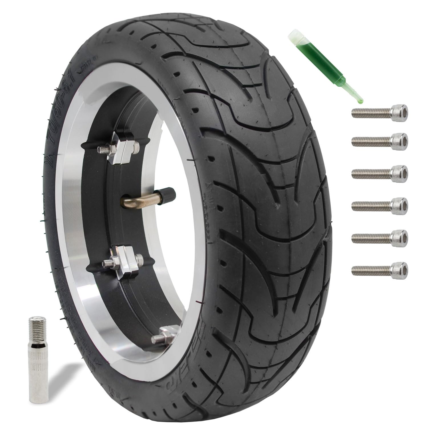 M365Lyon Rear Wheel Compatible with Dualtron Mini Electric Scooter and Dualtron Togo, Pop, Rim and Tyre 70/50-6.1 (Rim+8.5x3 tyre)