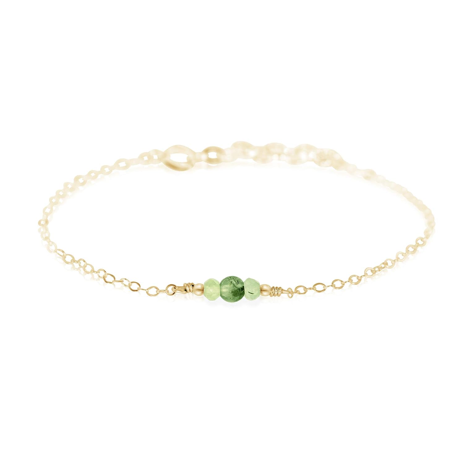 Luna Tide Prehnite Dainty Bracelet in 14k Gold Fill