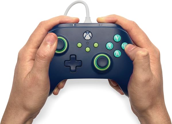 PowerA Controller cablato Xbox Series X|S - Blu Marinaio, gamepad, controller per videogiochi cablato, controller di gioco, funziona con Xbox One - 2