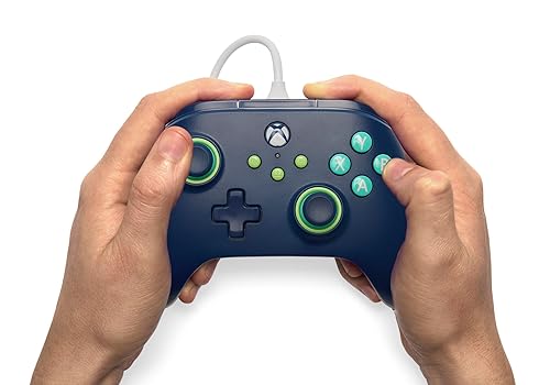 Vista 2 de PowerA Wired Controller for Xbox Series X S - Mariner Blue, gamepad, video game/gaming controller, works with Xbox One, Officially Licensed