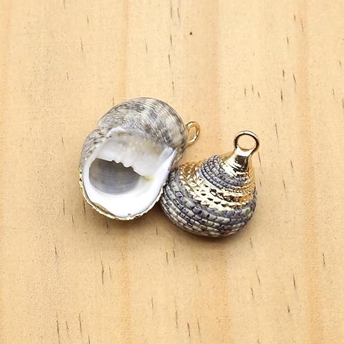 Miniatura 3 de 20 colgantes de concha natural, colgantes de conchas en espiral, conchas de playa, caurie, conchas marinas, dijes de joyería de océano para playa,