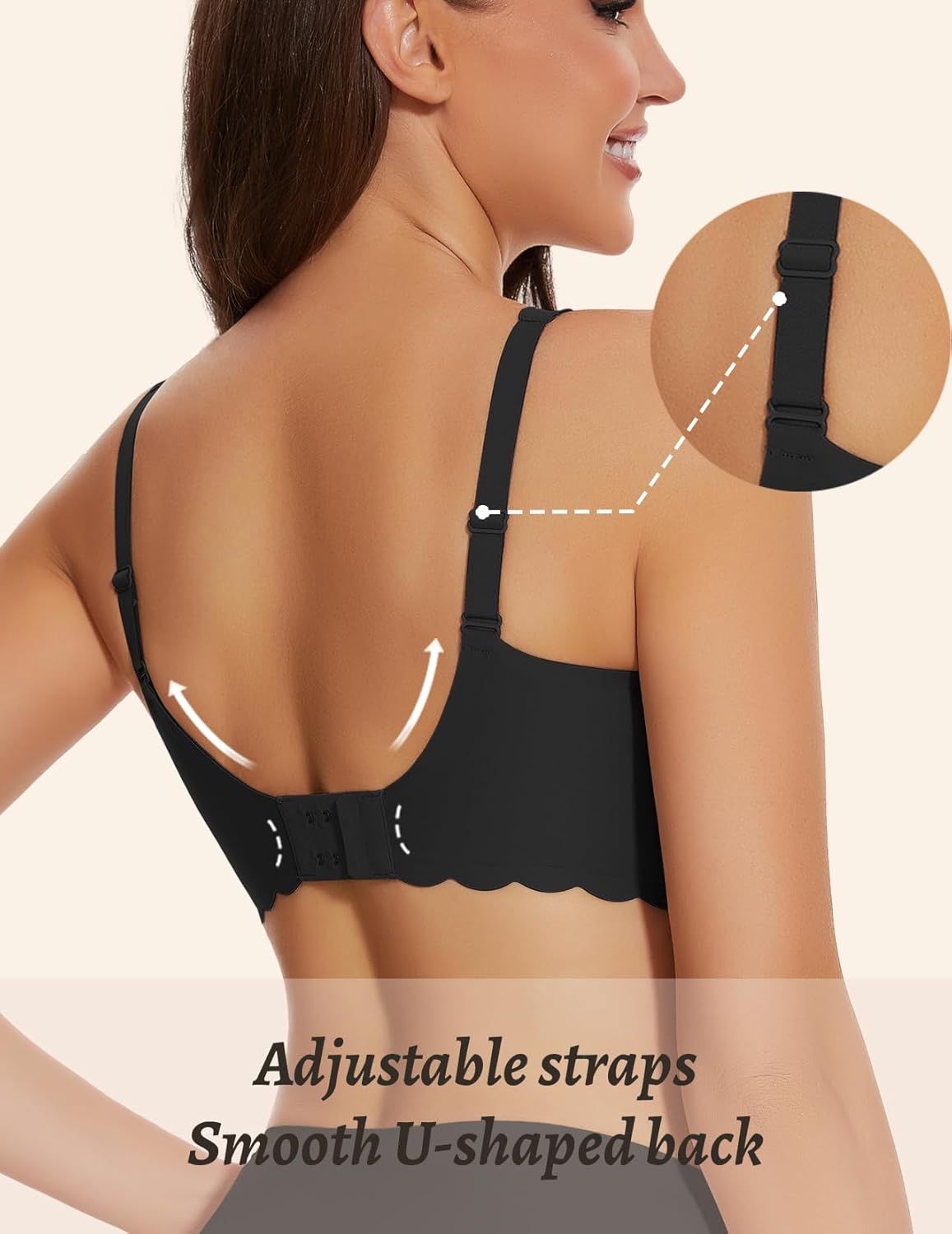 Gailife Cute Floral Bras for Women No Underwire Seamless Ultra Comfort Bralettes for Women with Support Everyday Plunge Bra - Image 3