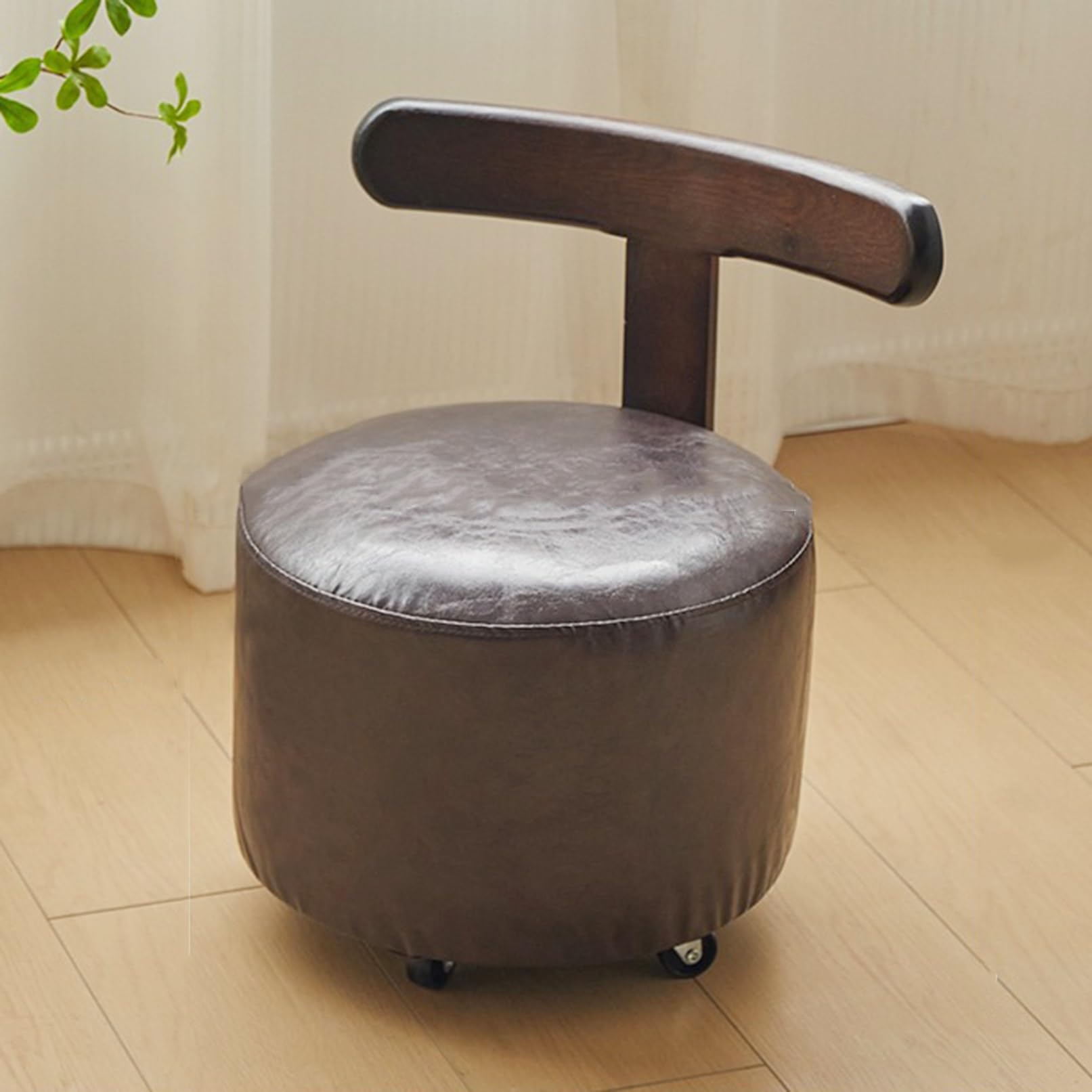 Chaise de coiffeuse marron pour chambre et coin maquillage moderne