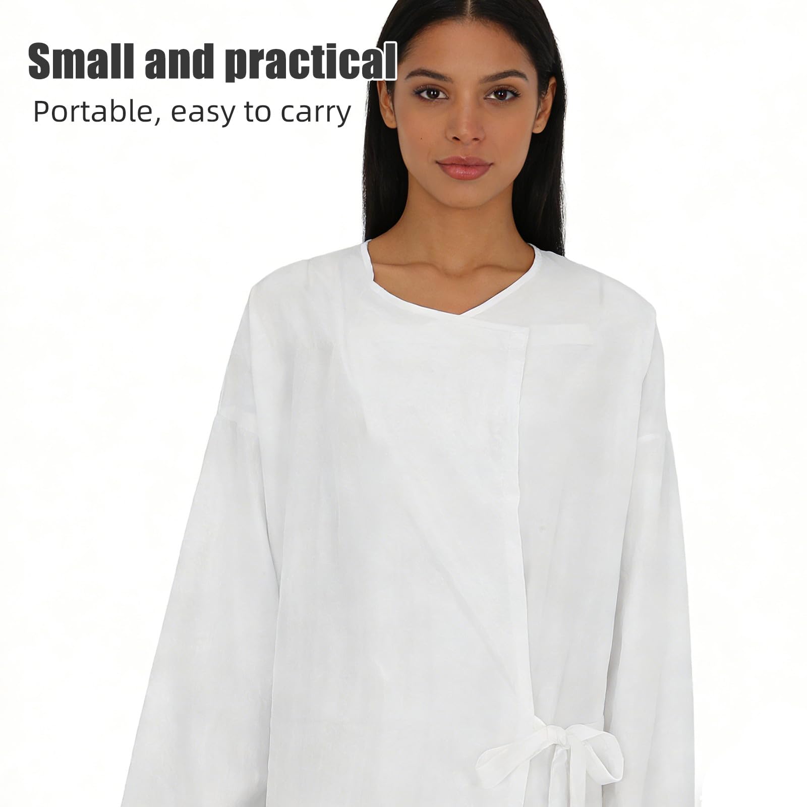 Capas de peluquería para clientes: estilo kimono con lazo ajustable en la cintura - Capa grande de crepé para corte, teñido y maquillaje, spa, barbería y hotel.