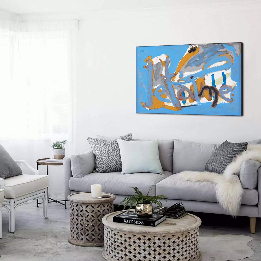 Five-Seller Abstrakcyjny Robert Motherwell Graffiti Płótno Słynne Obrazy Reprodukcja obrazów na płótnie do nowoczesnego wystroju (z ramą, 40_x_60_cm)