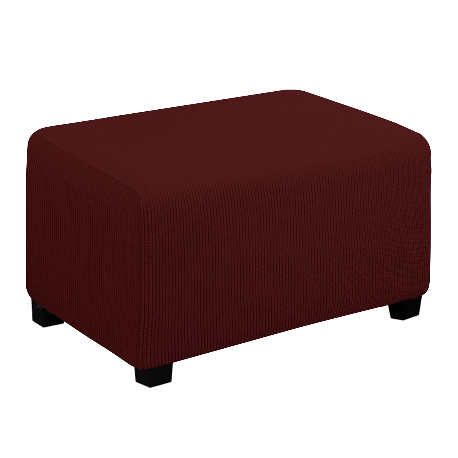 Housse de tabouret rectangulaire extensible Easy-Going vin